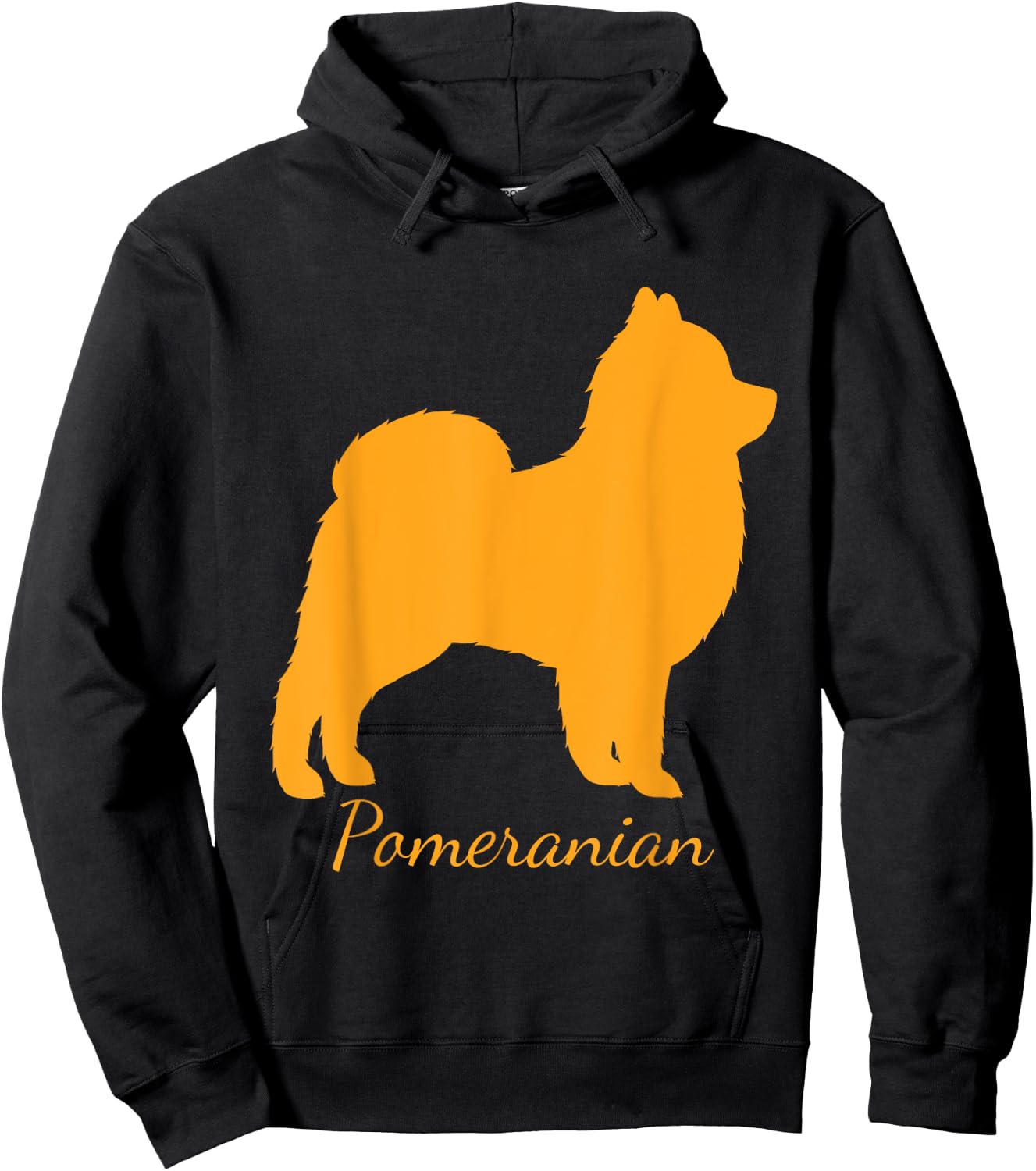 Funny Pomeranian Friend Puppy Love Dog Silhouetted Gift Hoodie - Hoodie | Black