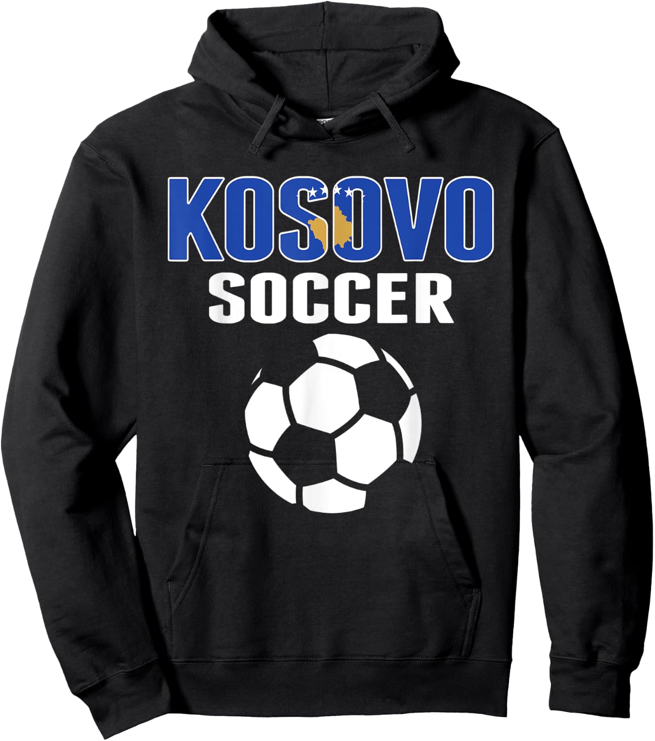Proud Kosovo Soccer Fans Jersey - Support Kosovan Football Hoodie - Hoodie | Black