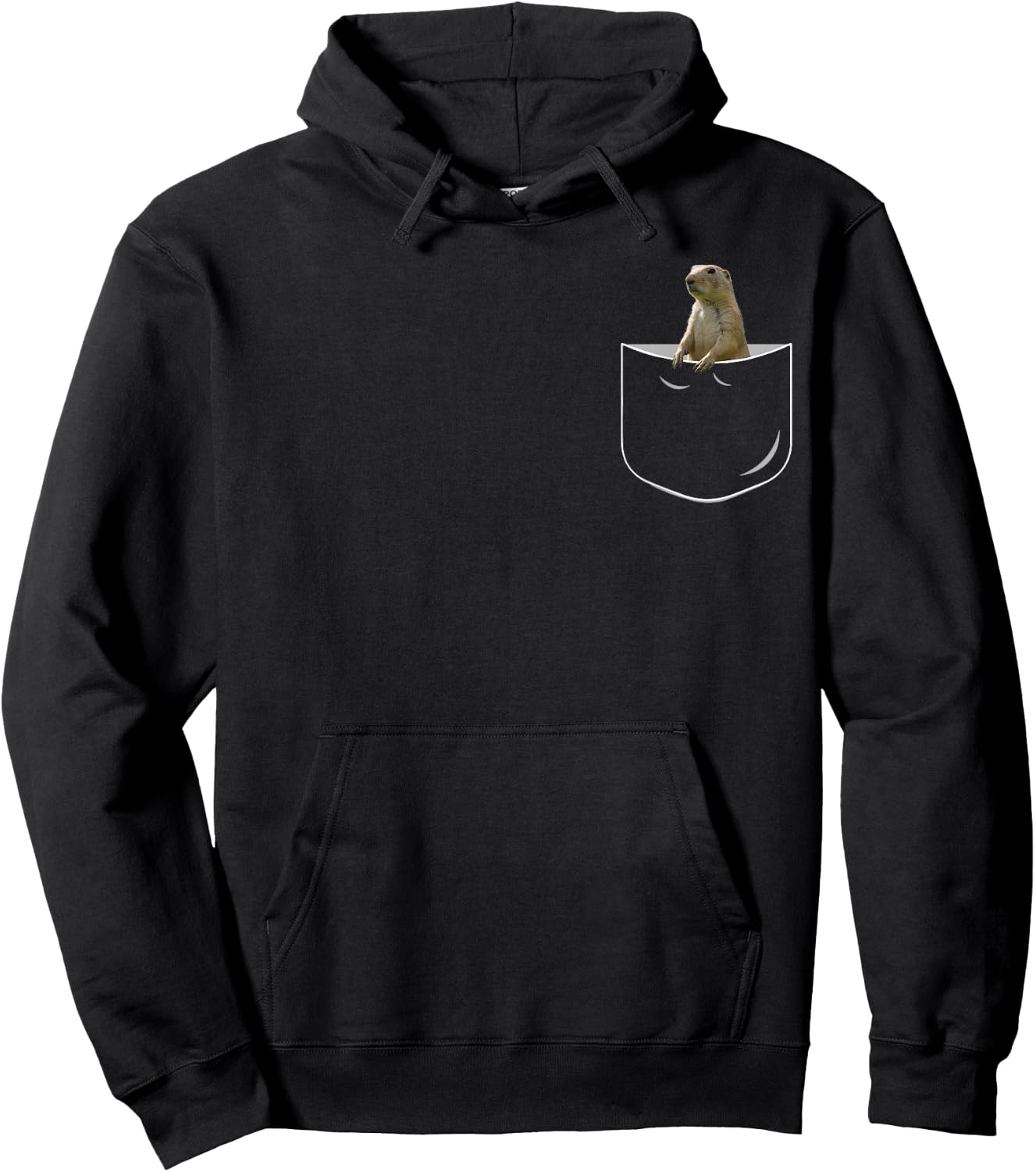 Pocket Prairie Dog, Funny Prairie Dog in Pocket Hoodie - Hoodie | Black