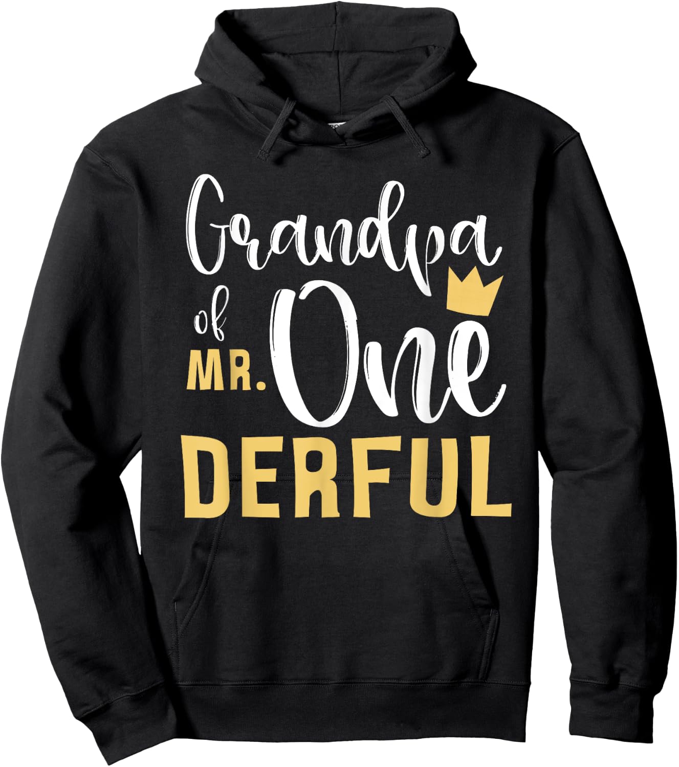 Grandpa of Mr Onederful 1st Birthday First One-Derful Party Hoodie - Hoodie | Black