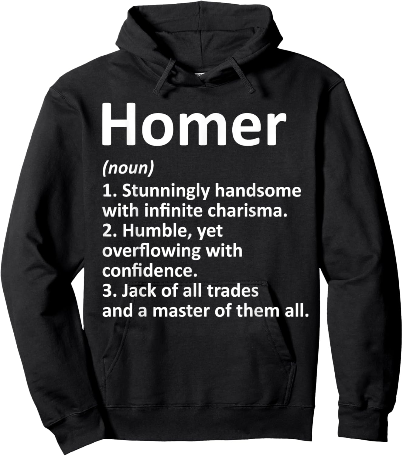 HOMER Definition Personalized Name Funny Birthday Idea Hoodie - Hoodie | Black