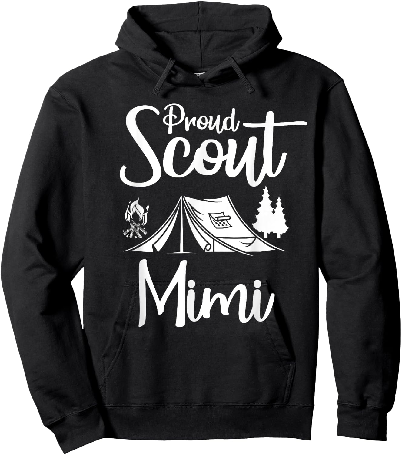 Proud Scout Mimi Camping Scouting Tent Scout Mom Leader Hoodie - Hoodie | Black
