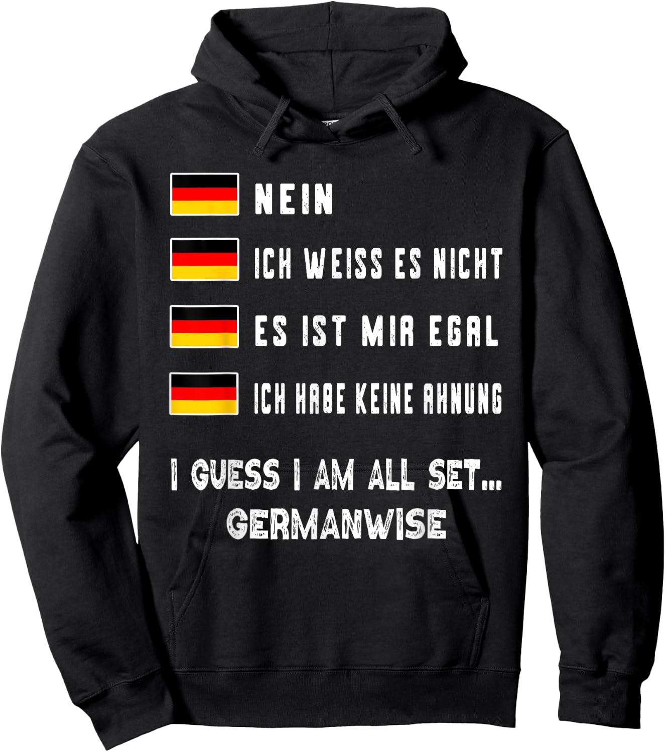 Speaking German Shirt Funny Deutsch Student German Language Hoodie - Hoodie | Black