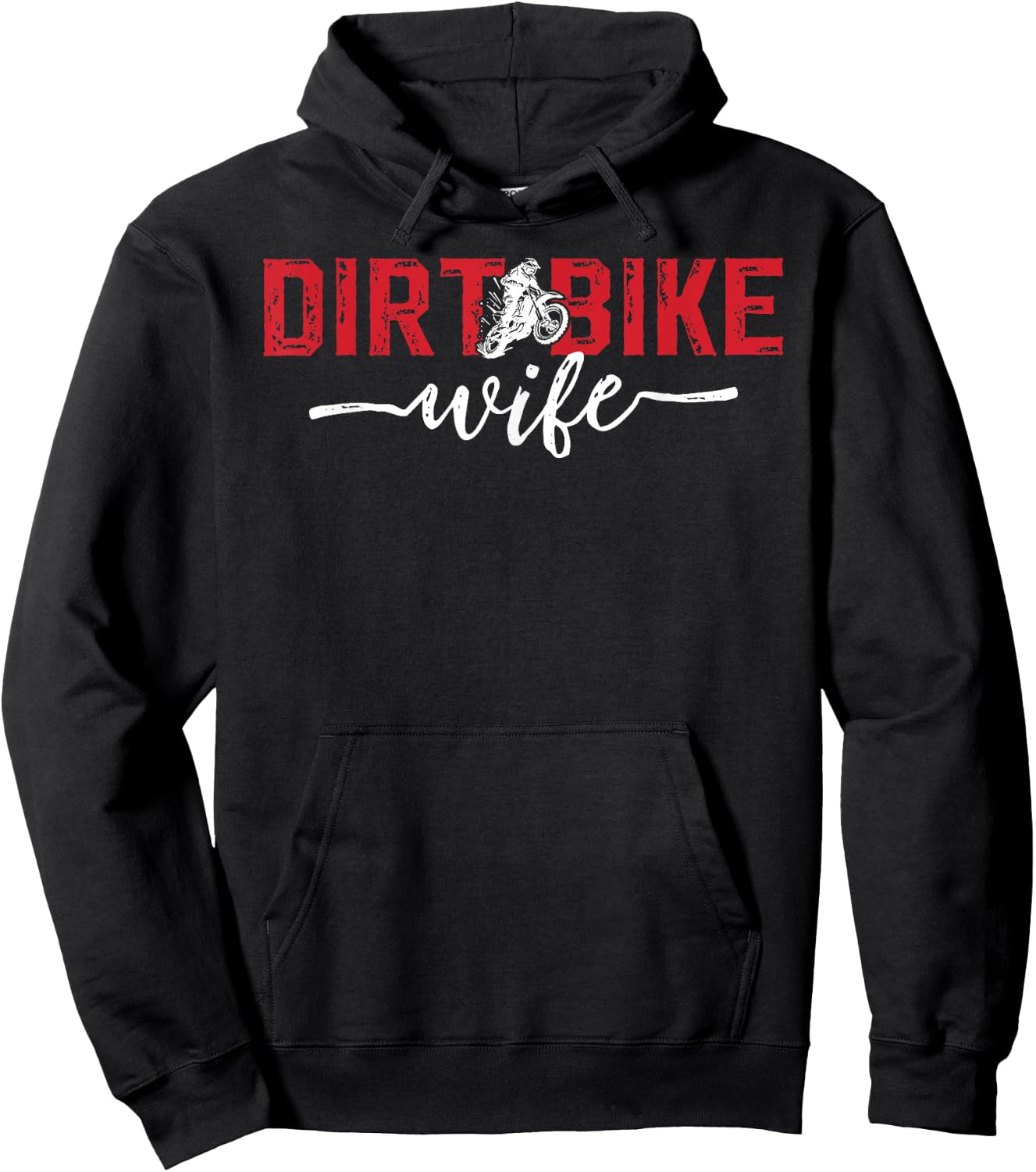 Dirt Bike Wife of A Dirt Biker Wife Hoodie - Hoodie | Black