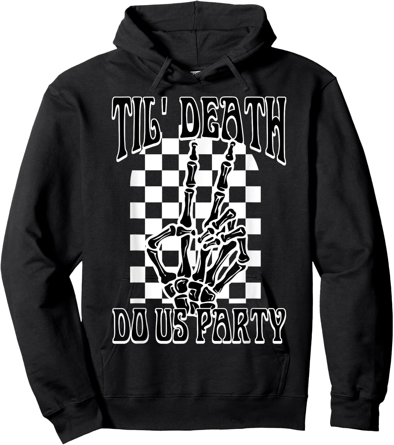 Til Death Do Us Party Team Bride Gothic Bachelorette Party Hoodie - Hoodie | Black