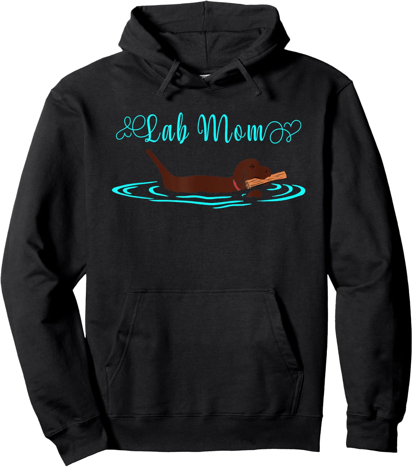 Lab Mom Chocolate Labrador Retriever Dog Owner Lover Women Girls Kids Hoodie - Hoodie | Black