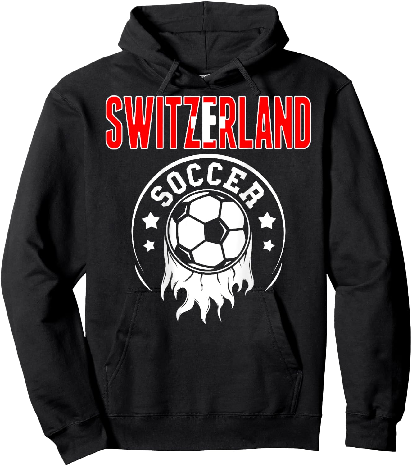 Switzerland Soccer Fans Jersey - Swiss Flag Football Lovers Hoodie - Hoodie | Black