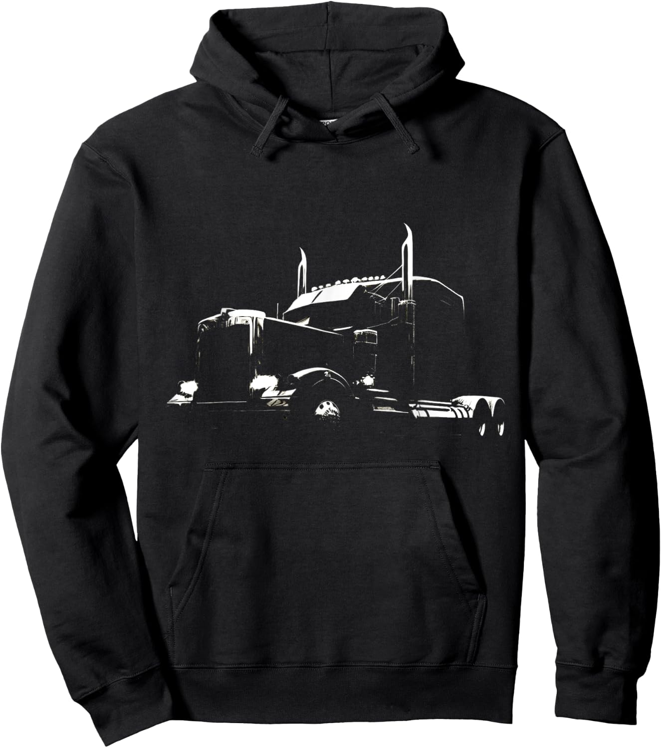 18 Wheeler Semi Truck Shirt for Truck Drivers Who Love OTR Hoodie - Hoodie | Black