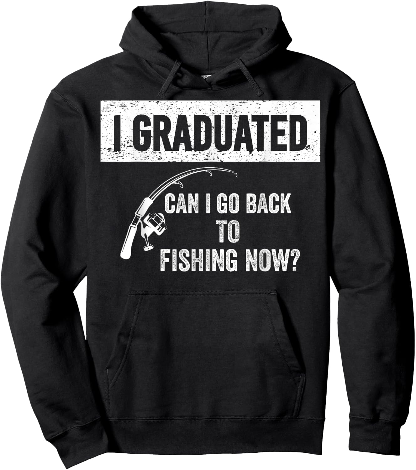 Can I Go Back to Fishing High School Graduation Class 2025 Hoodie - Hoodie | Black