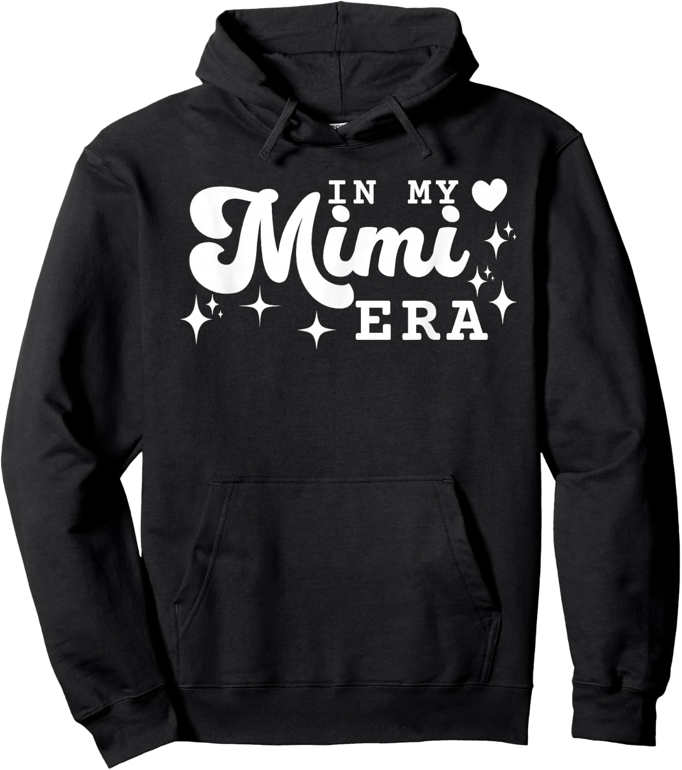 Funny In My Mimi Era Lover Groovy Retro Mother's Day Hoodie - Hoodie | Black