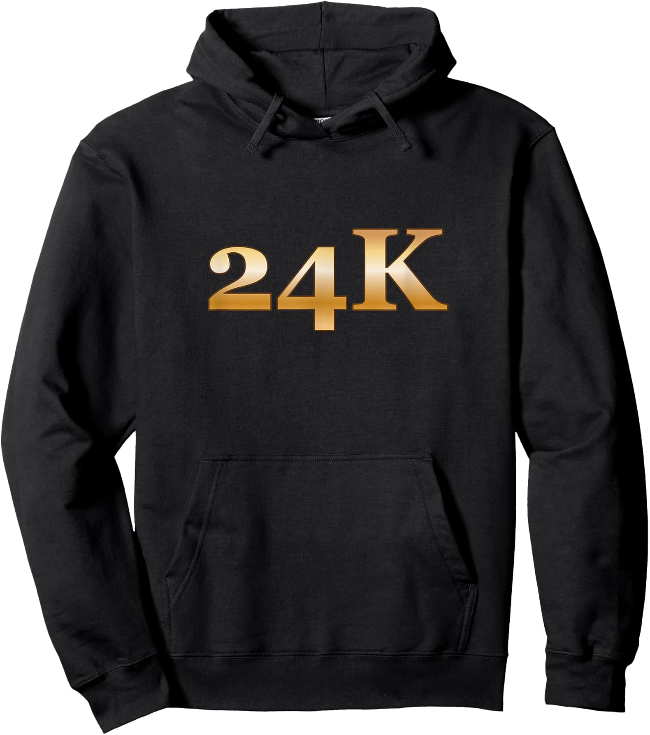 Simple Nice 24K Gradient Gold Number T Shirt Hoodie - Hoodie | Black