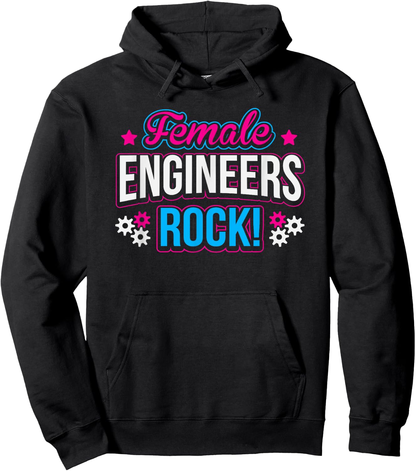 Female Engineers Rock Mechanical Electrical Math Cute Hoodie - Hoodie | Black