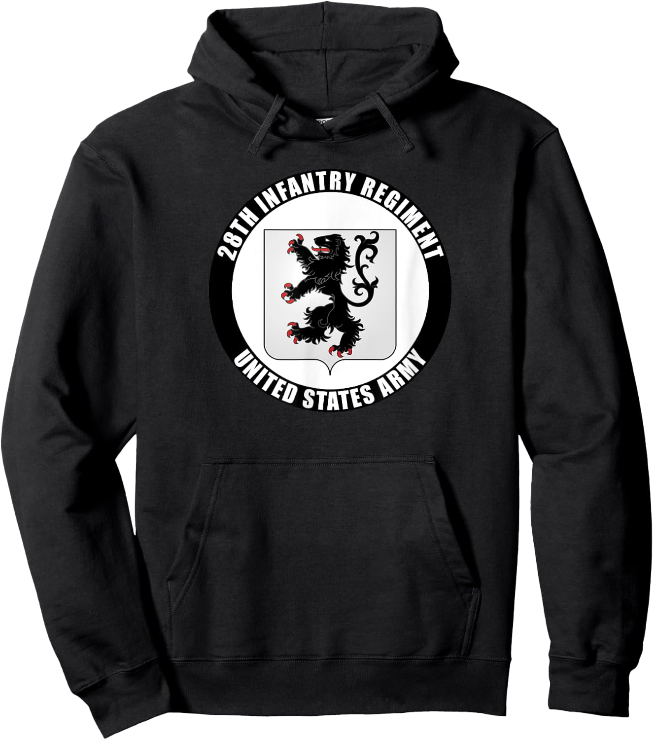 28th Infantry Regiment United States Army Veteran Military Hoodie - Hoodie | Black