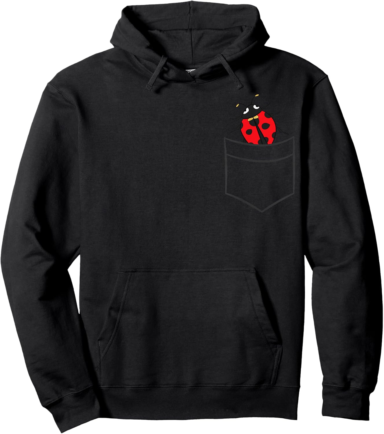 Ladybug in The Pocket Funny Pocket Ladybug Hoodie - Hoodie | Black