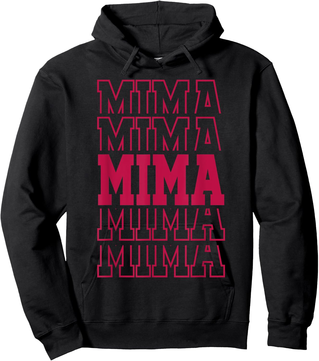 Cute Personalized Mima Birthday Matching Family Hoodie - Hoodie | Black