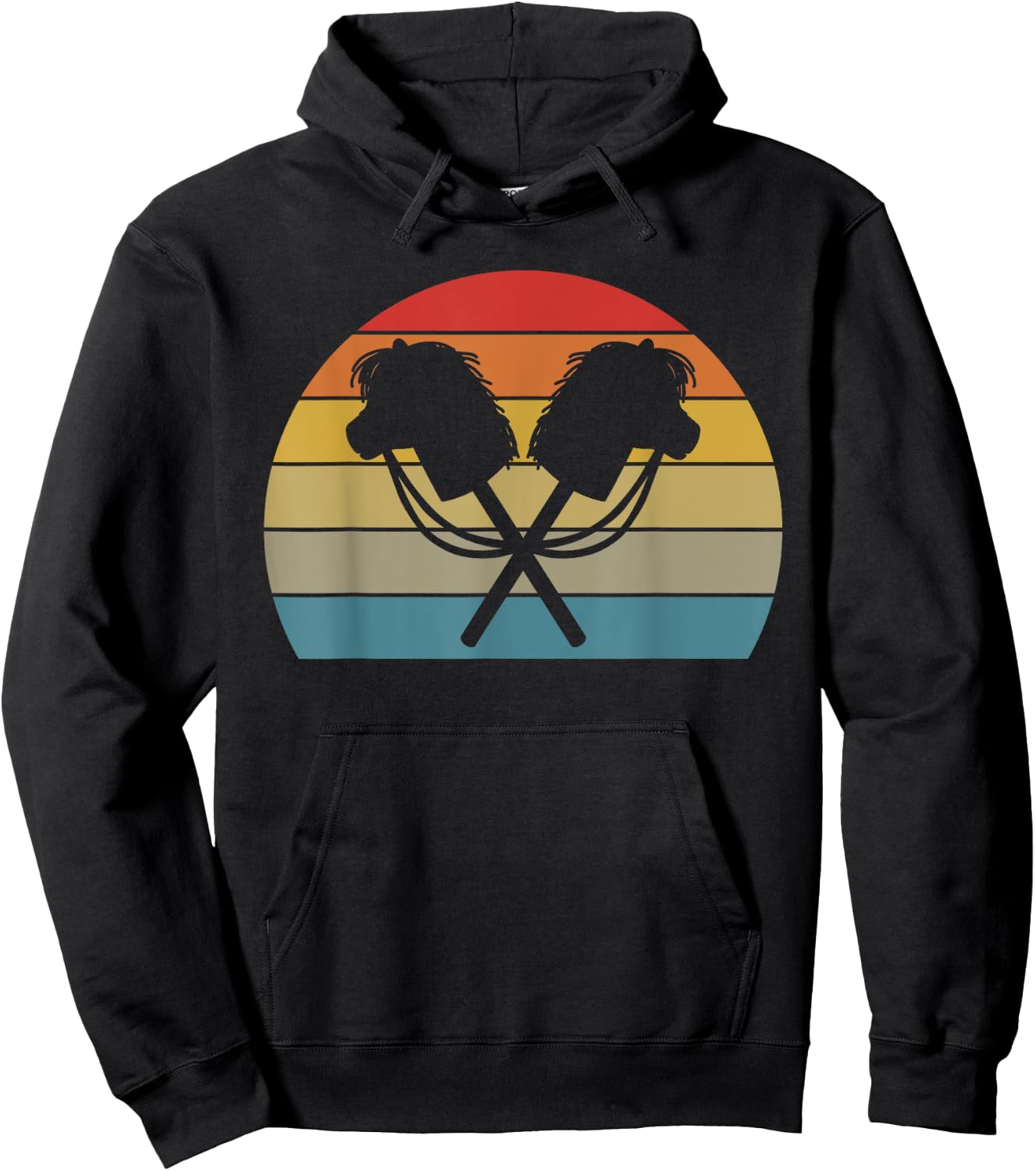 Retro Hobby Horse I Hobby Horsing Horse Hoodie - Hoodie | Black
