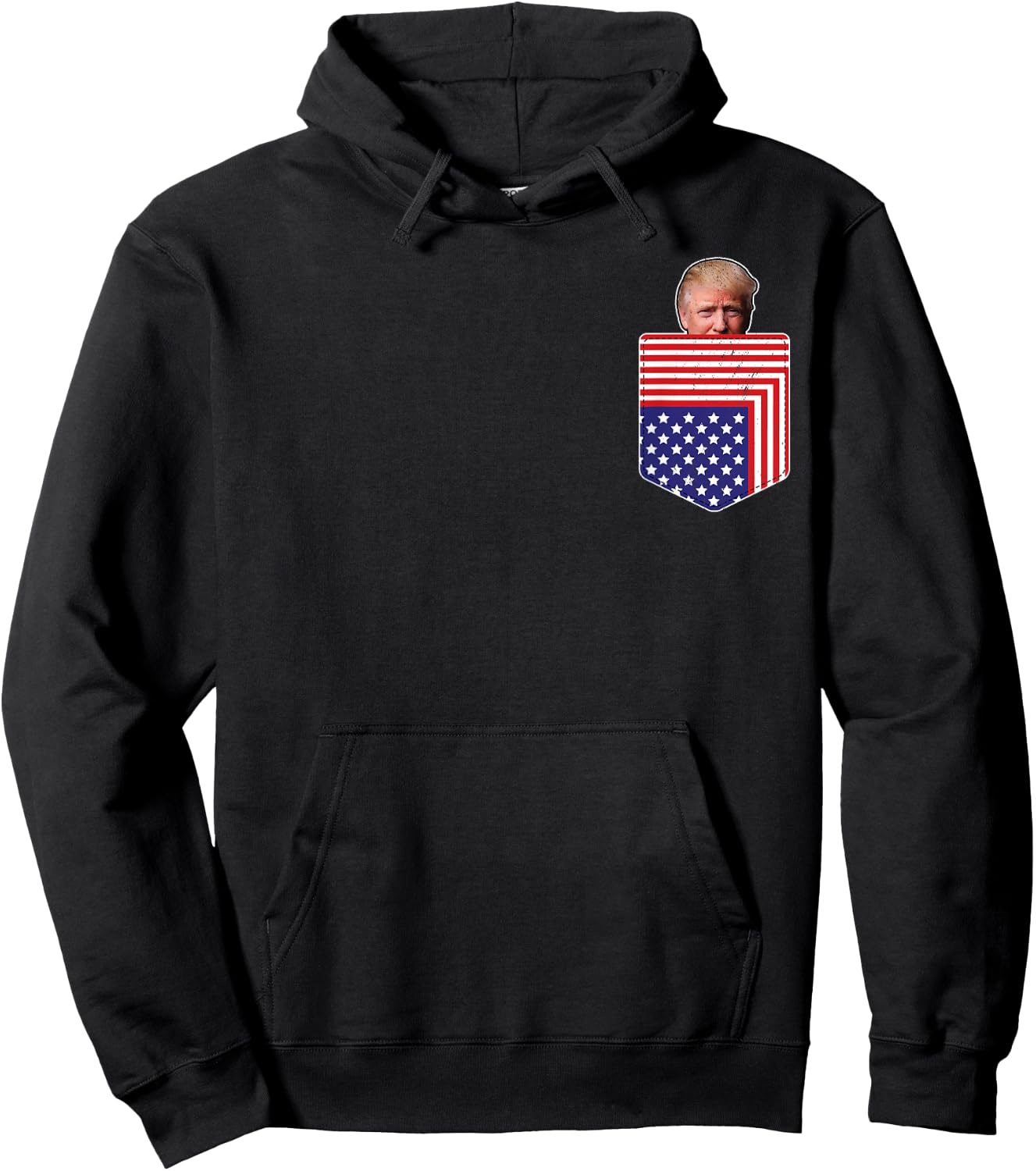 Peeking Pocket Trump Shirt Trump In Your Pocket 2024 Hoodie - Hoodie | Black