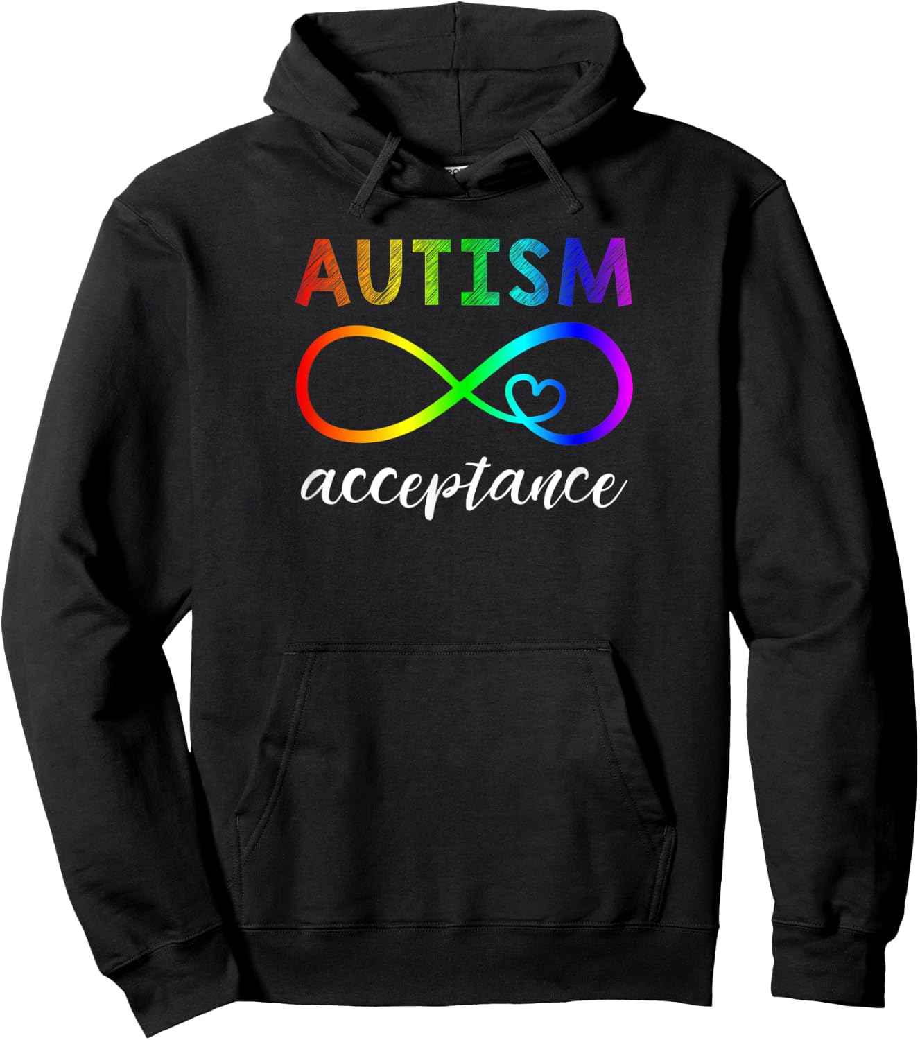 Red Instead Autism Shirt Autism Acceptance Hoodie - Hoodie | Black
