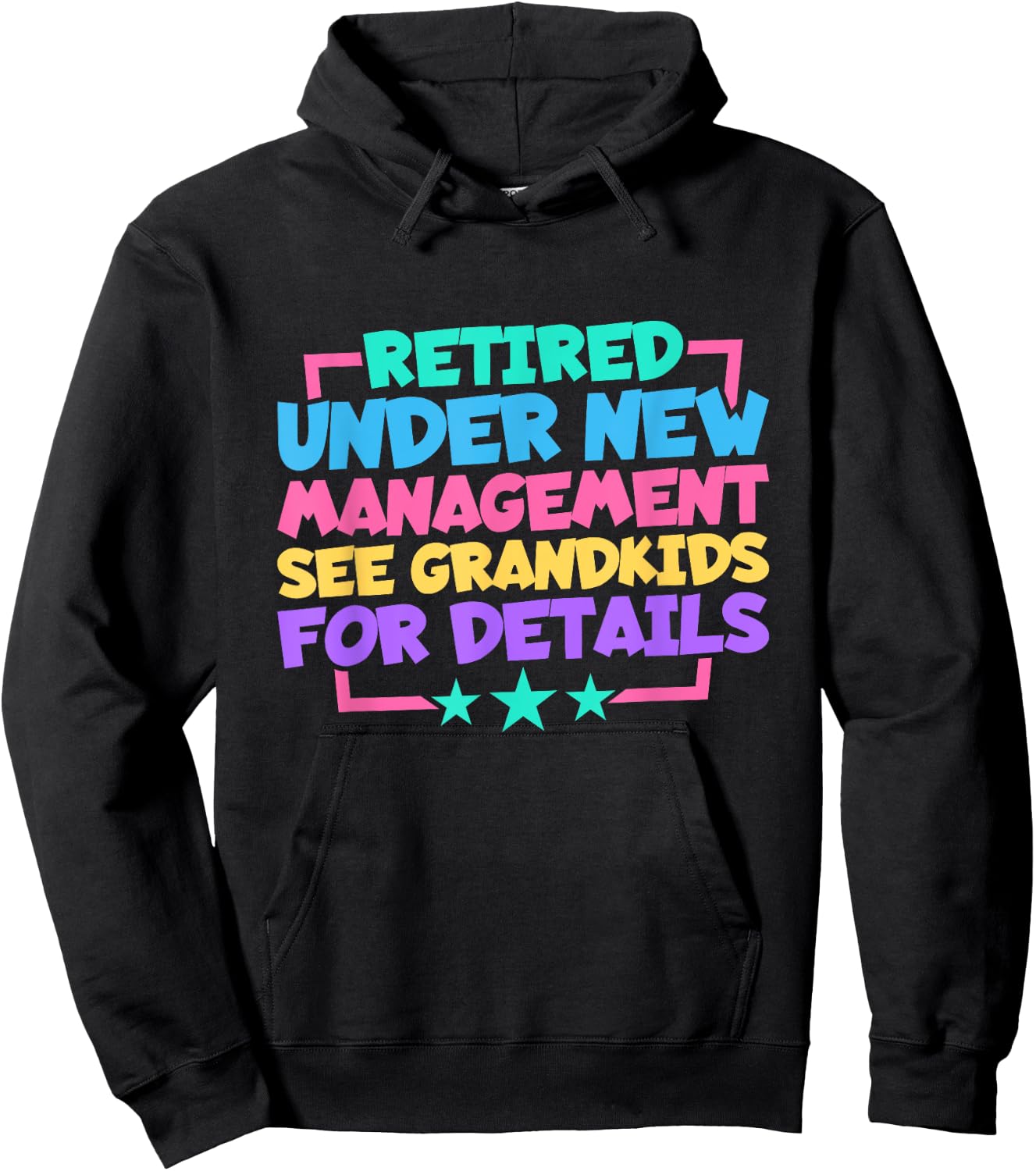 Retired Under New Management See Grandkids For Details Hoodie - Hoodie | Black