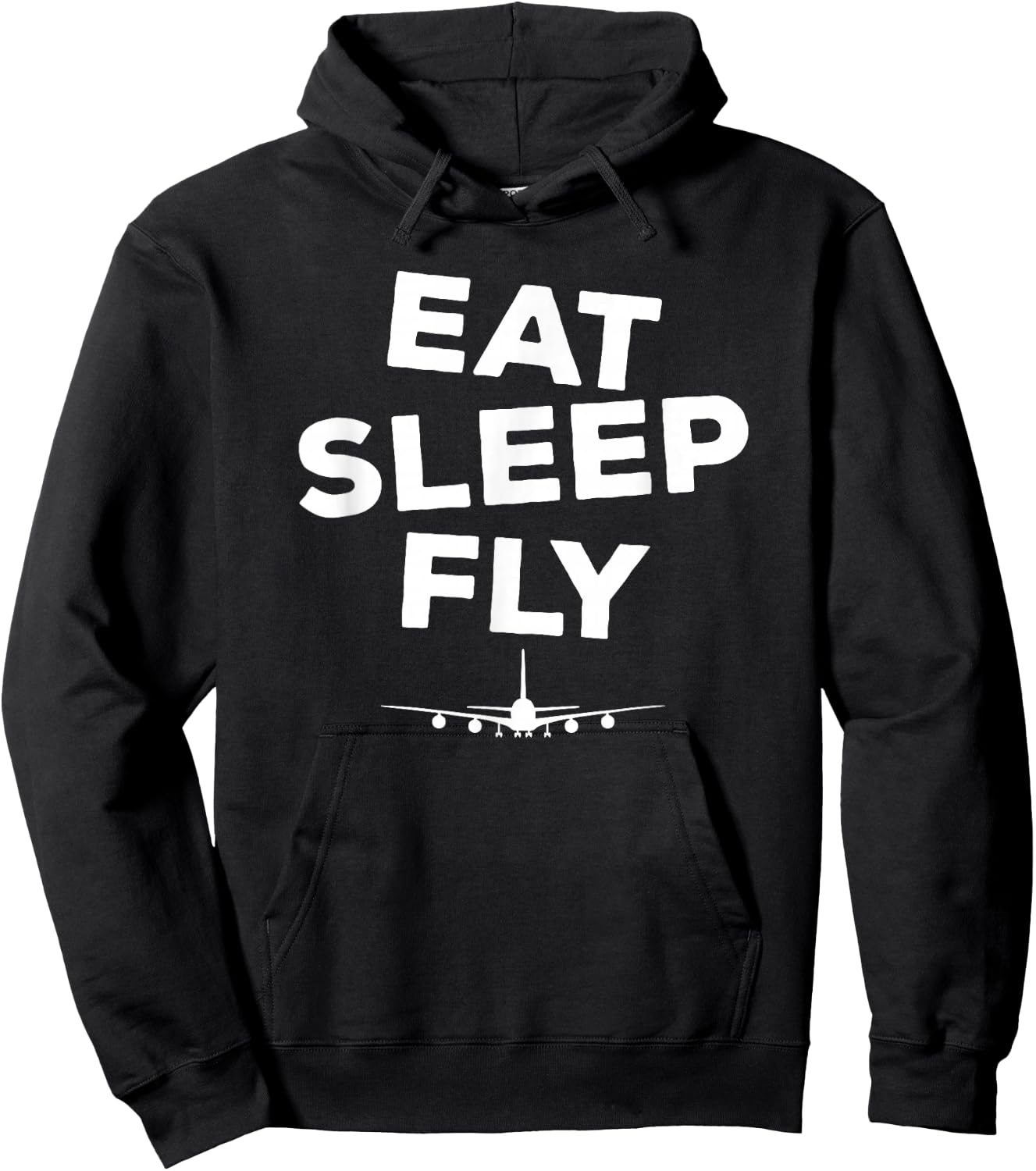 Eat Sleep Fly - Airplane Pilot Shirt Hoodie - Hoodie | Black