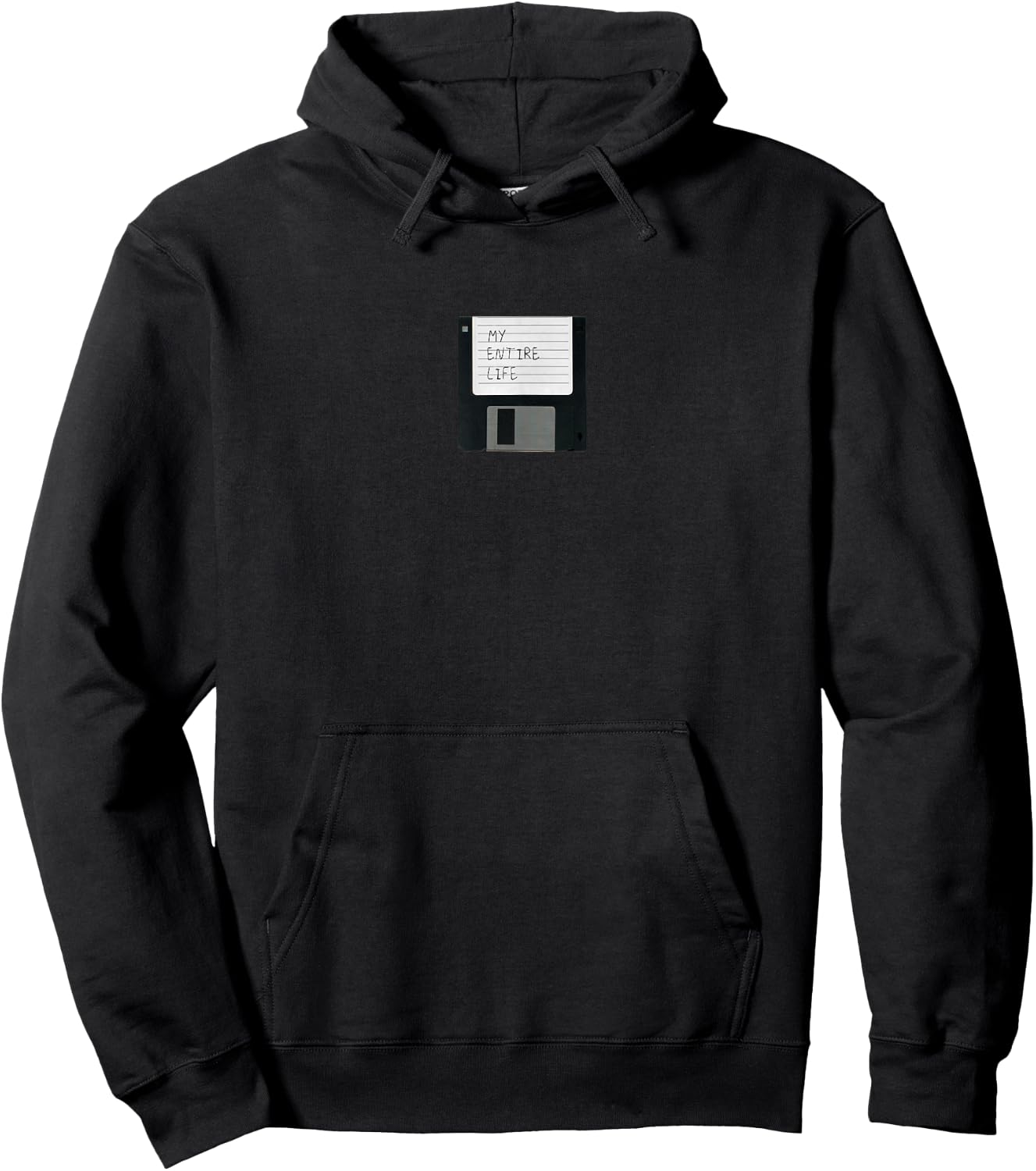 Nerd Vintage Programmierer Geschenke My Entire Life Floppy Disk - Kids, -Adults, Blue, Small, Short Sleeve Hoodie - Hoodie | Black