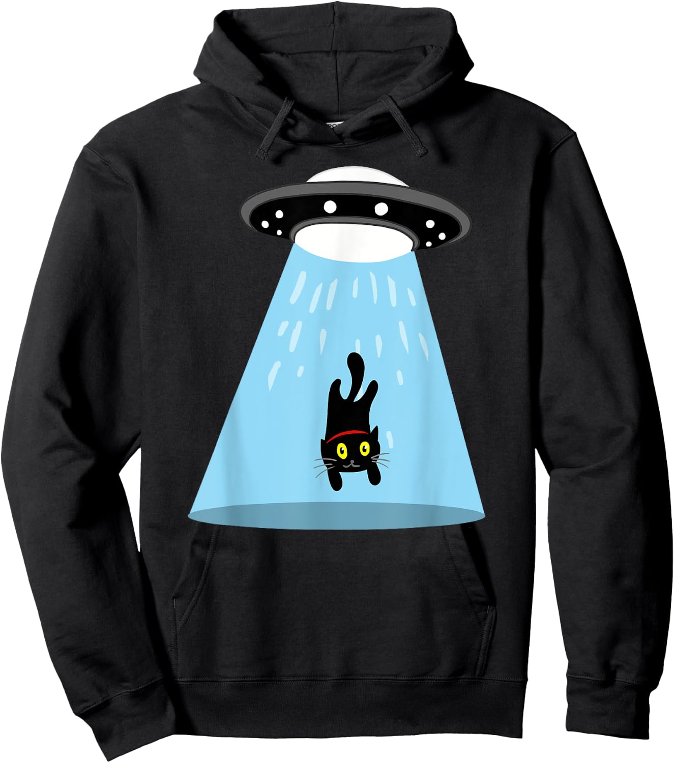 Alien cat abduction Women Kids Hoodie - Hoodie | Black