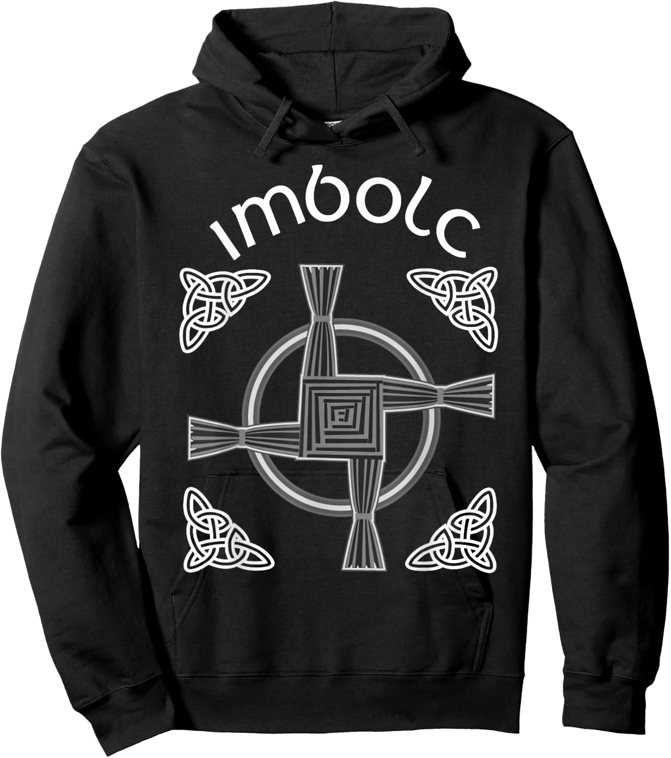 Imbolc Celtic St Brigids Cross Irish Gaelic Christian Hoodie - Hoodie | Black