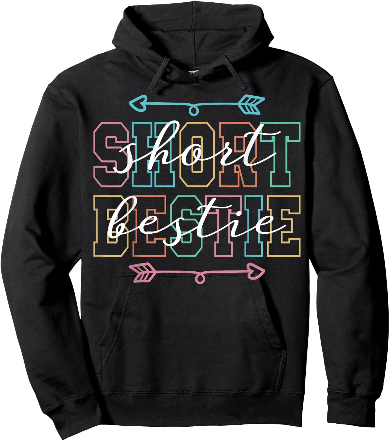 Best Friend Matching Tall Short Bestie Besties Matching Hoodie - Hoodie | Black