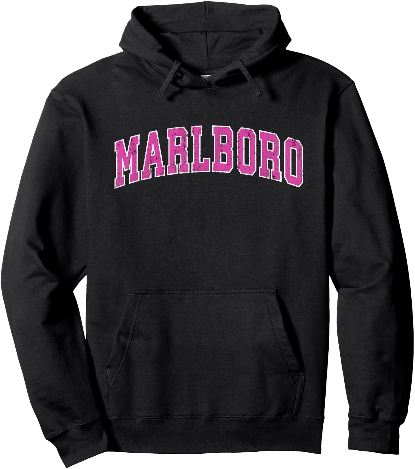 Marlboro New Jersey NJ Vintage Sports Design Pink Design Hoodie - Hoodie | Black