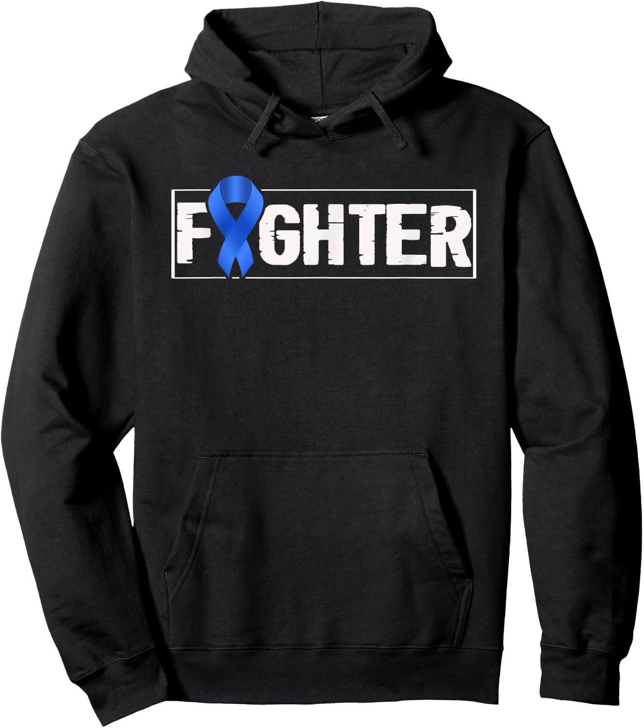 Child Abuse Prevention Month Fighter Awareness Blue Ribbon Hoodie - Hoodie | Black