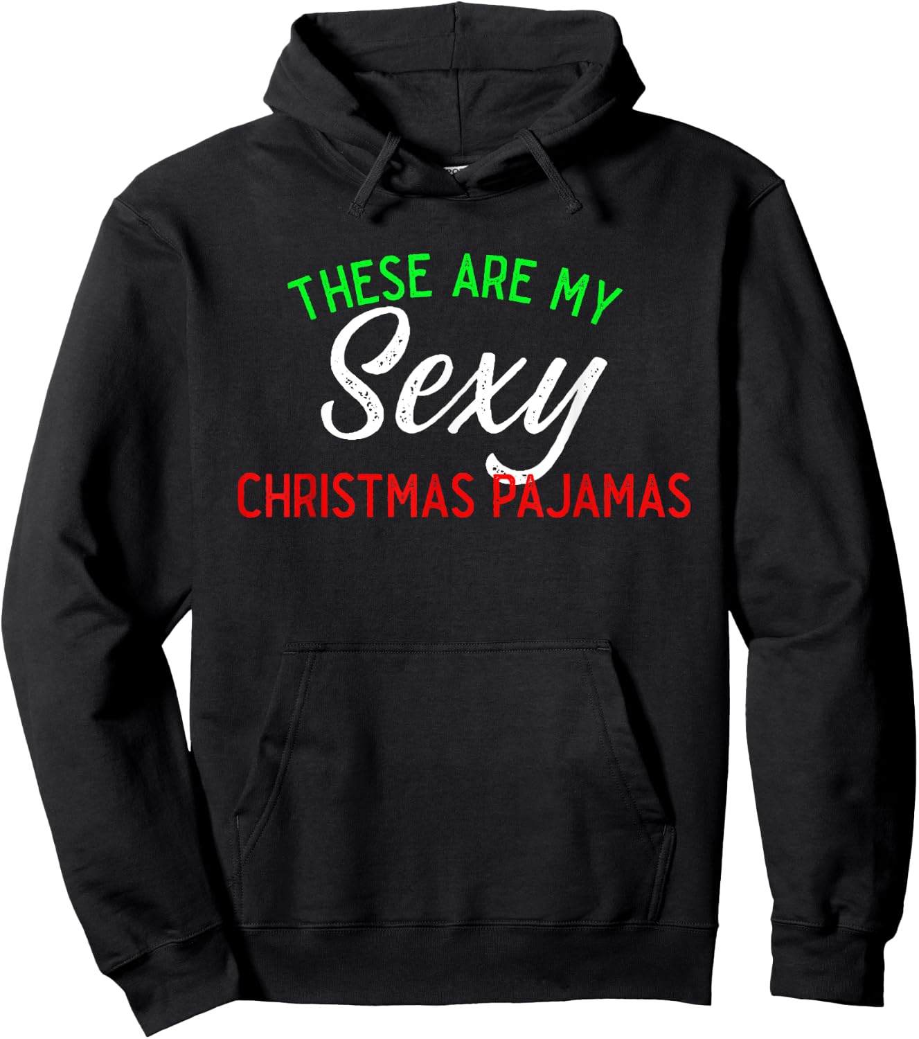 These Are My Sexy Christmas Pajamas Couples Matching Hoodie - Hoodie | Black