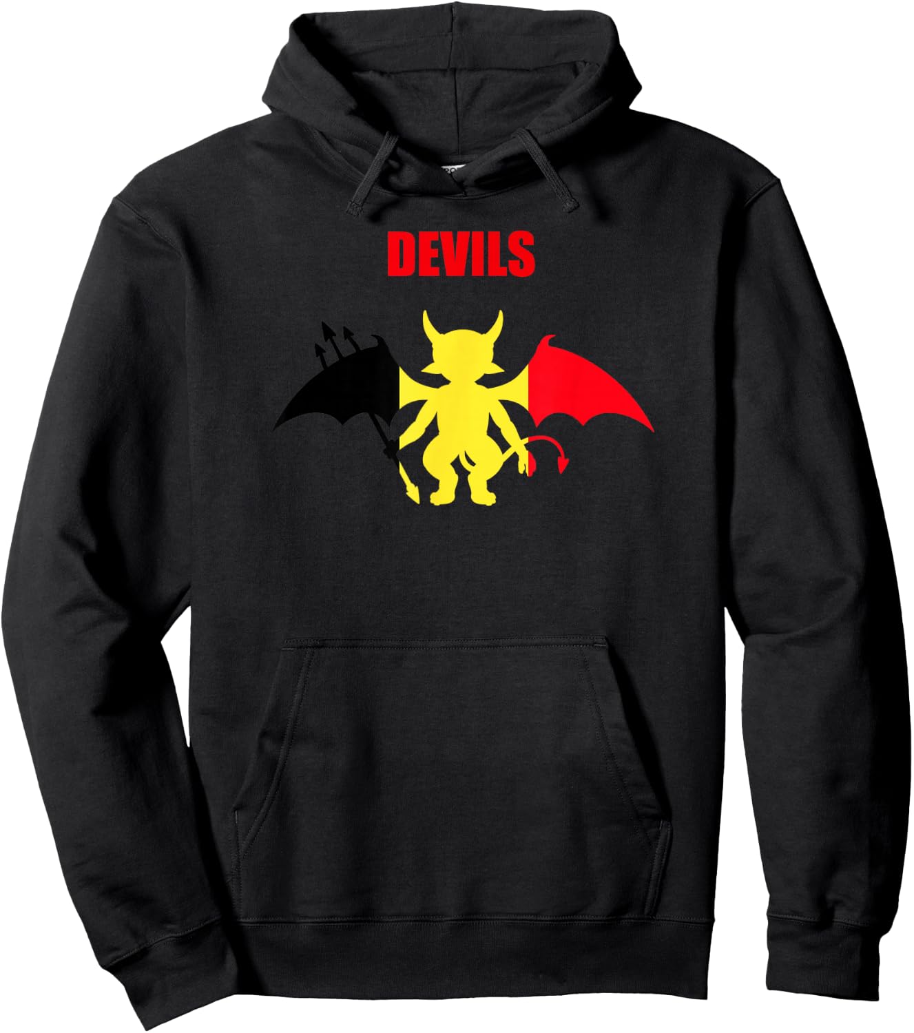 Belgium Devils Soccer Hoodie - Hoodie | Black