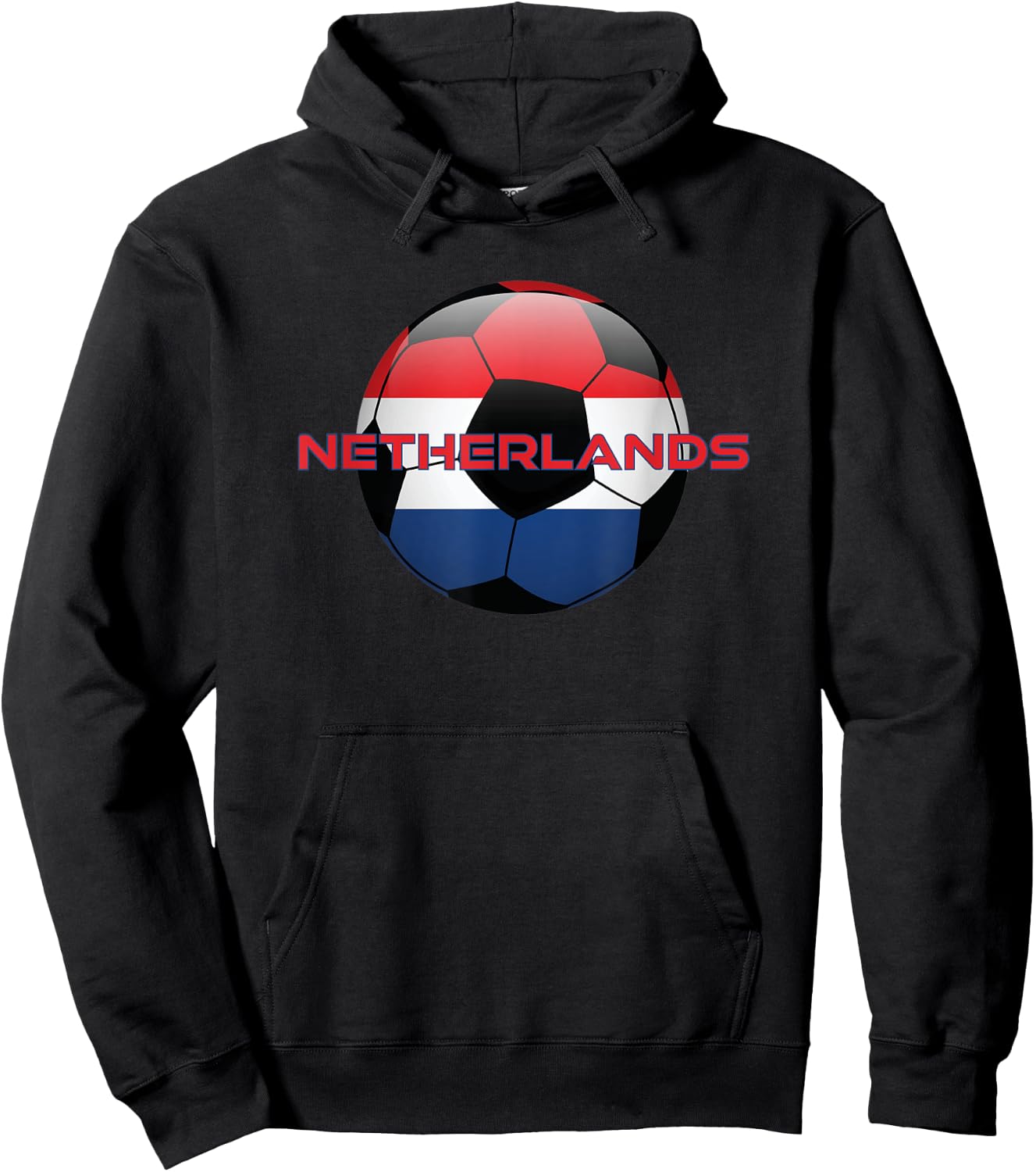 Netherlands National Flag Holland European Dutch Soccer Ball Hoodie - Hoodie | Black