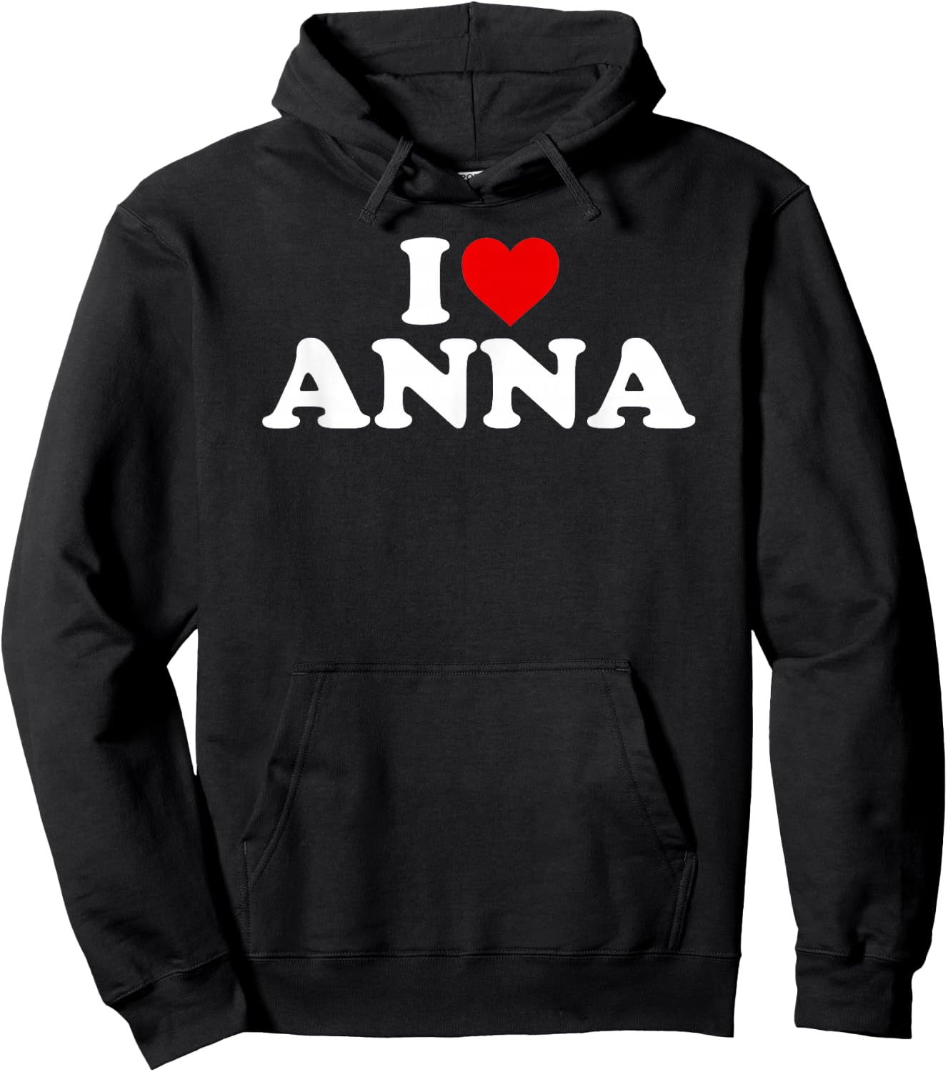 I Love Anna - Heart Hoodie - Hoodie | Black