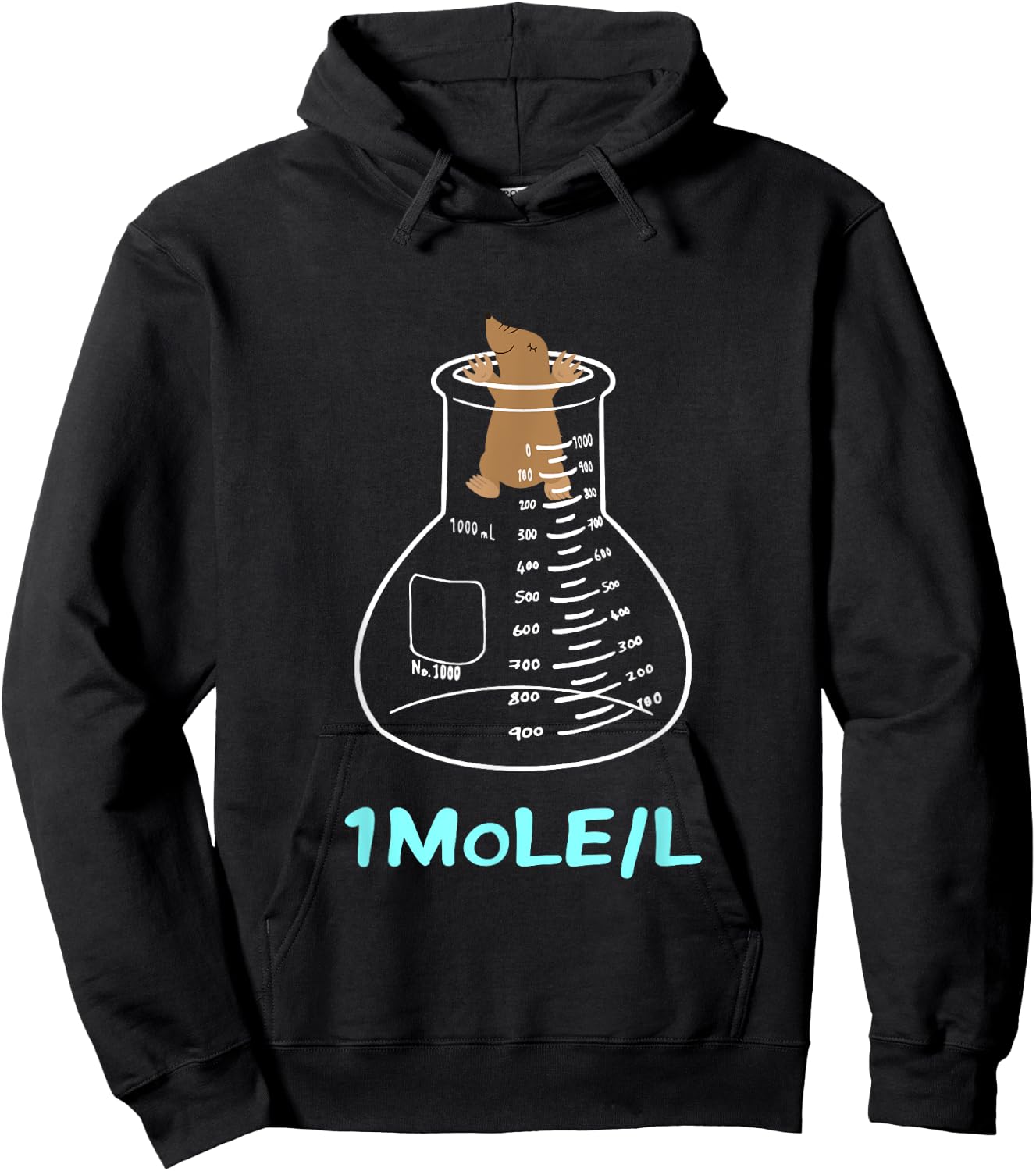 Elements Scientist periodic Table Student Funny 1 Mole/L Hoodie - Hoodie | Black