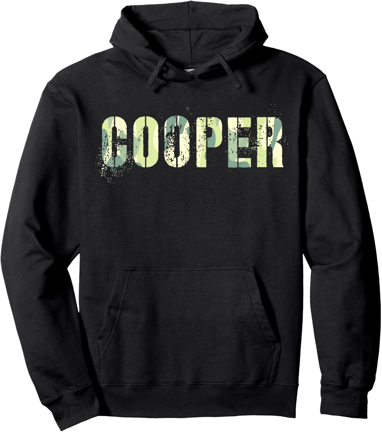 Personalized Name COOPER Camo Boy Military Birthday Father Hoodie - Hoodie | Black