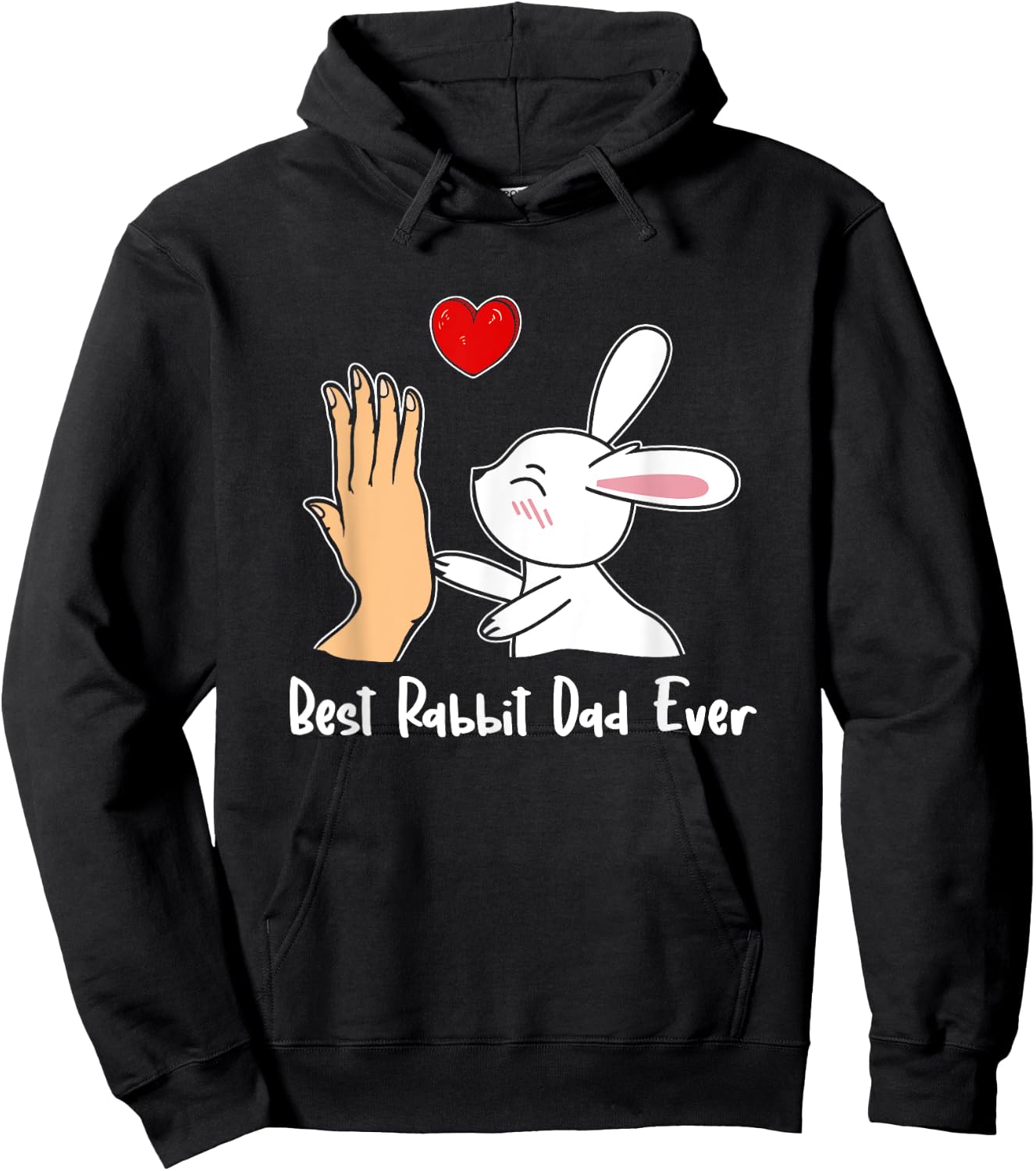 Best Rabbit Dad Ever Rabbit Lover Dad Best Dad Father's Day Hoodie - Hoodie | Black