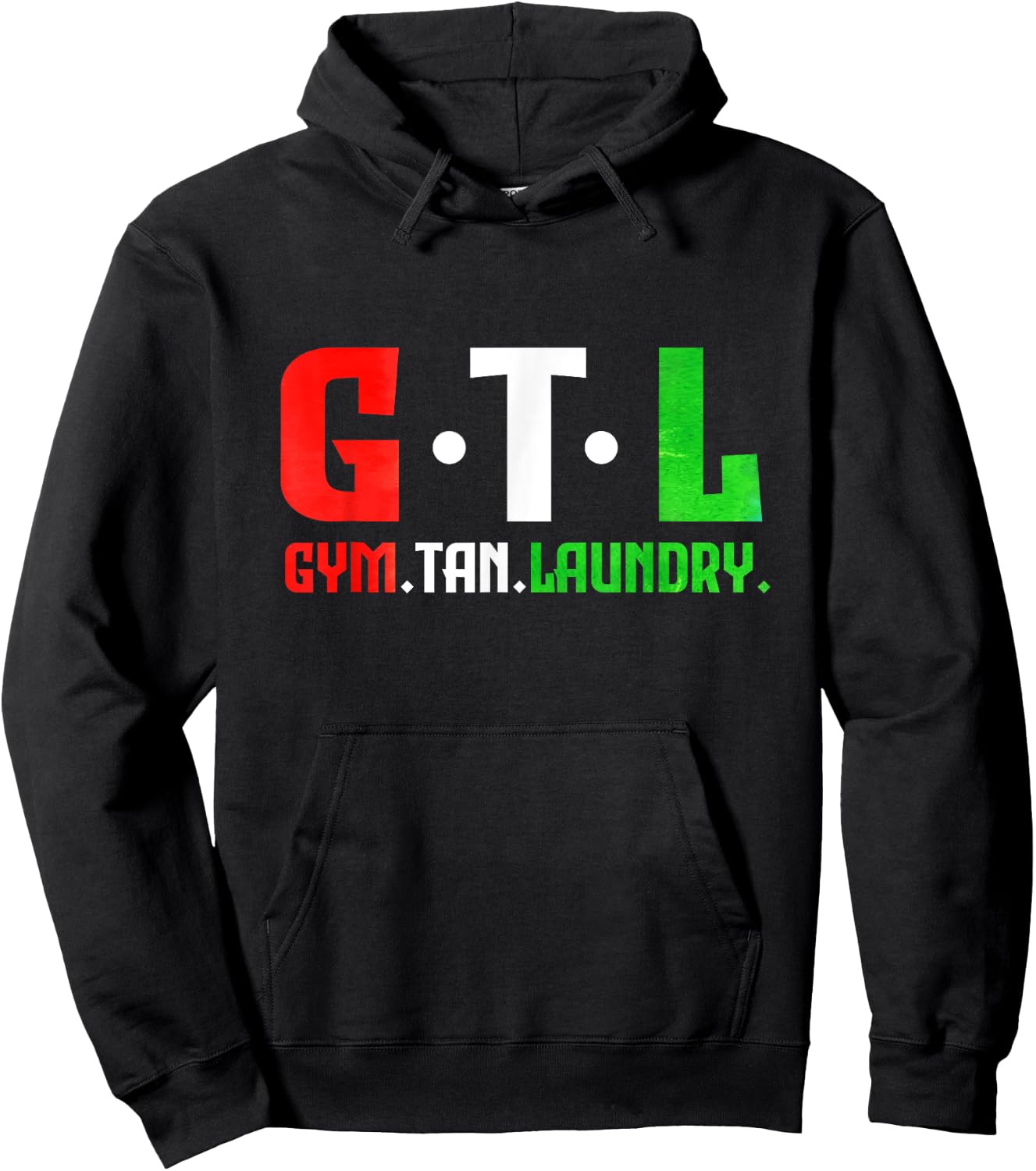 Gym Tan Laundry GTL New Jersey Garden NJ Shore Italian Flag Hoodie - Hoodie | Black