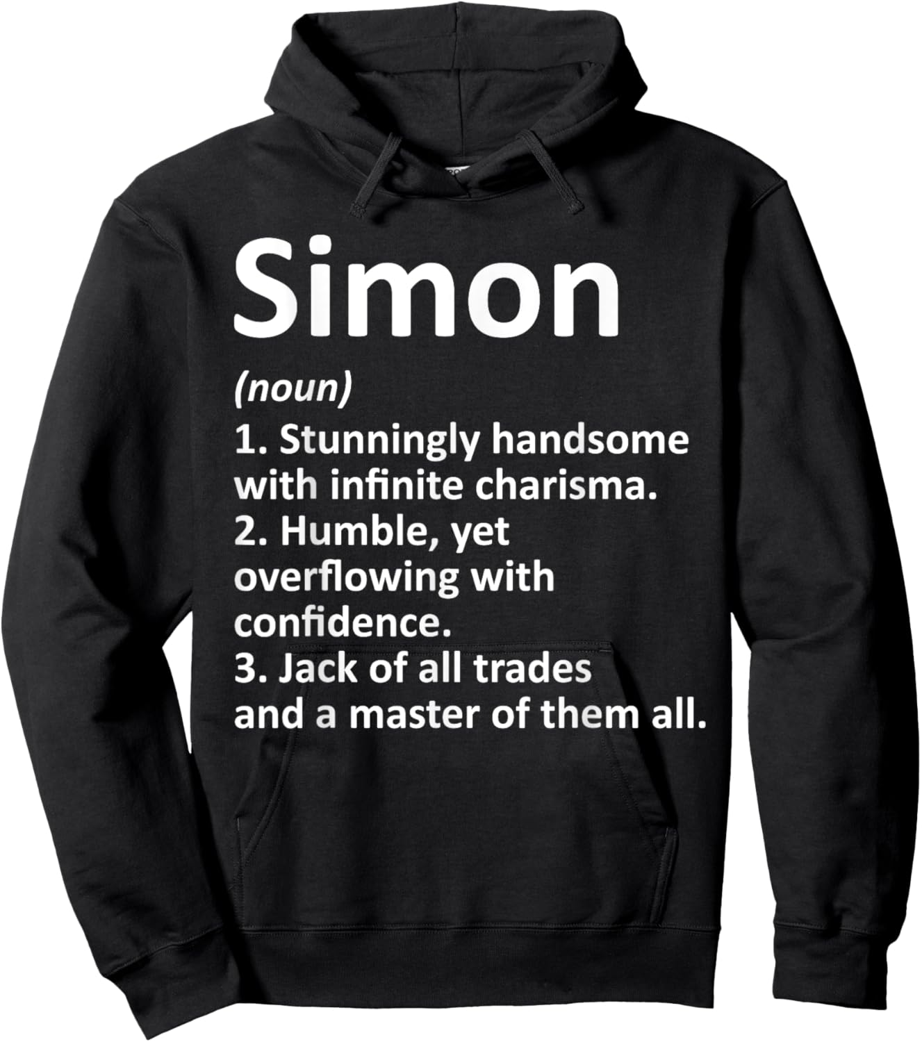SIMON Definition Personalized Name Funny Birthday Gift Hoodie - Hoodie | Black