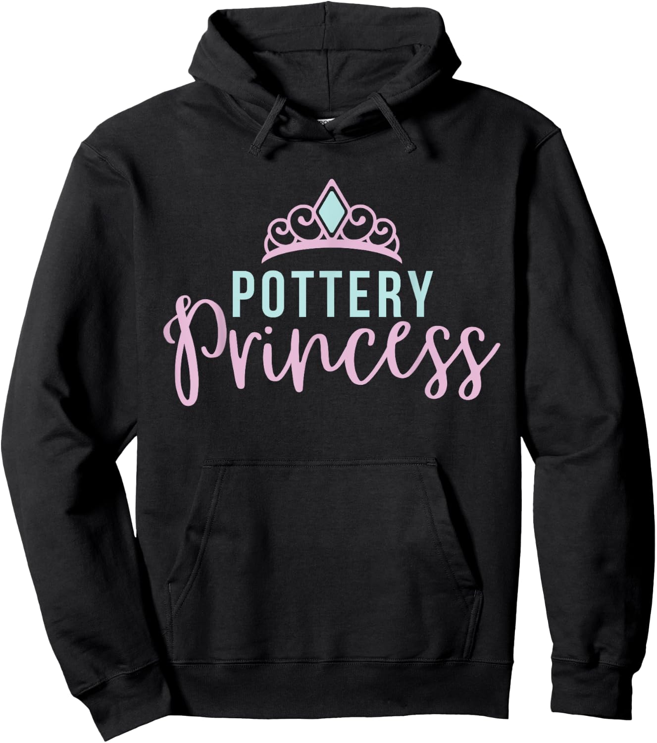 Pottery Princess Cute Tiara Hoodie - Hoodie | Black