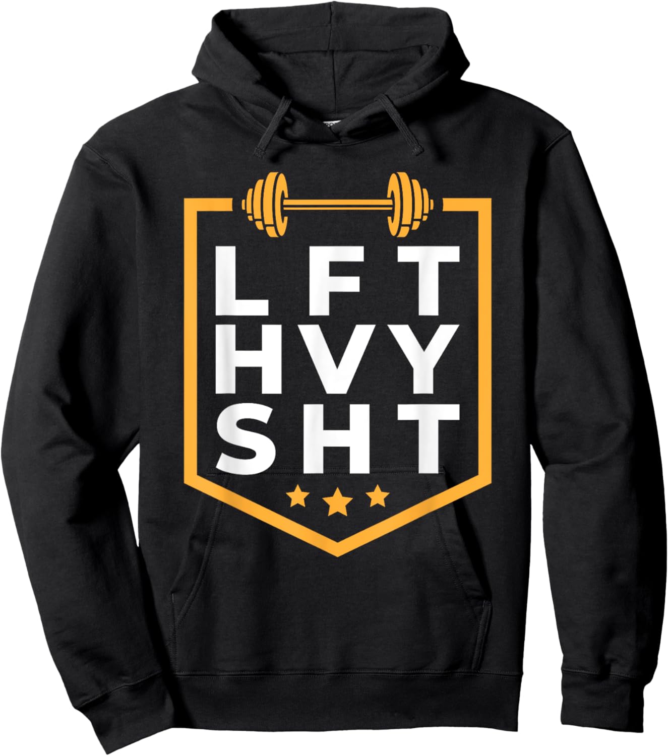 Funny Lift Heavy Shit Barbell Weightlifting Hoodie - Hoodie | Black