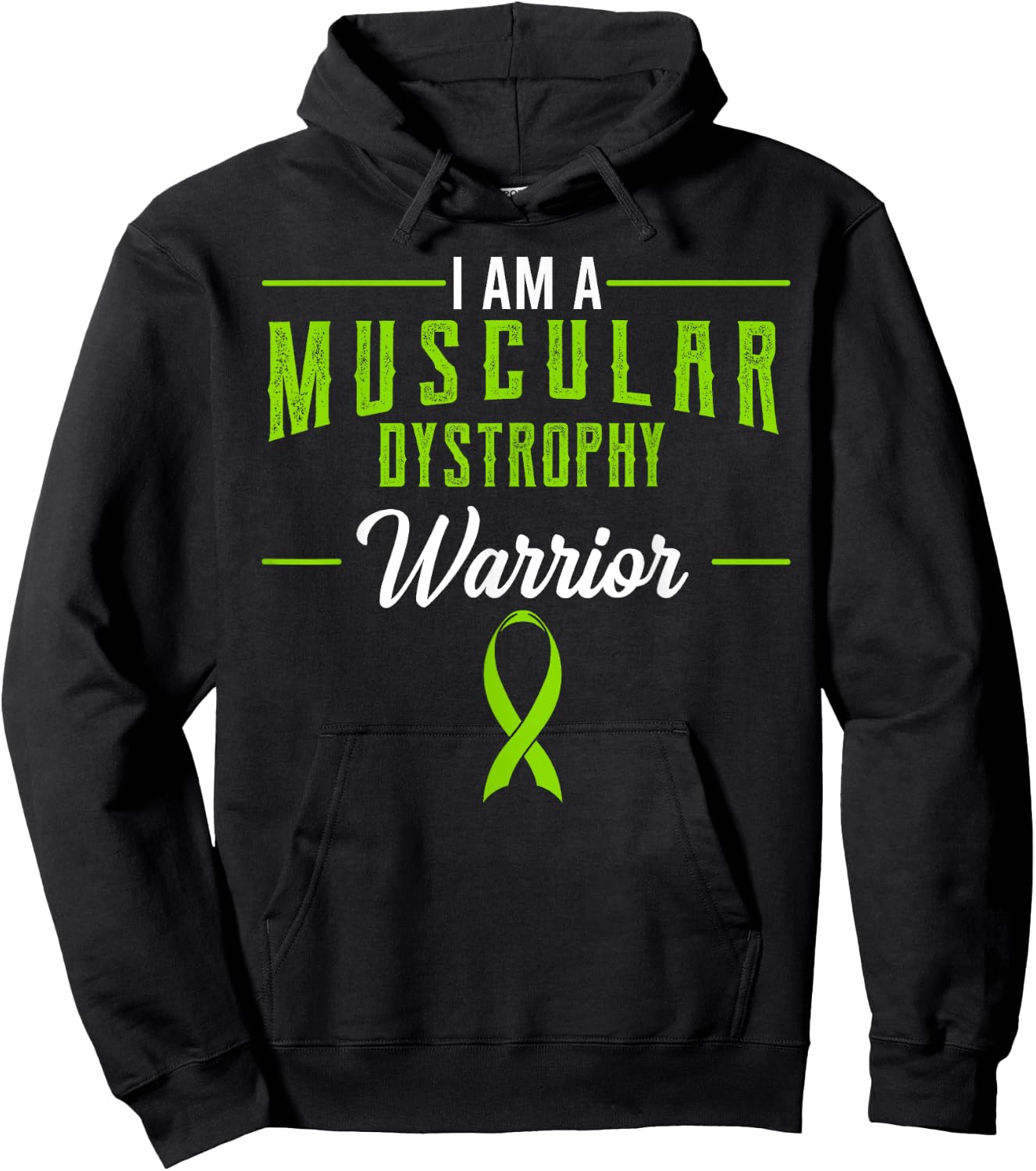 Muscular Dystrophy Awareness Ribbon Muscle Disorder Warrior Hoodie - Hoodie | Black