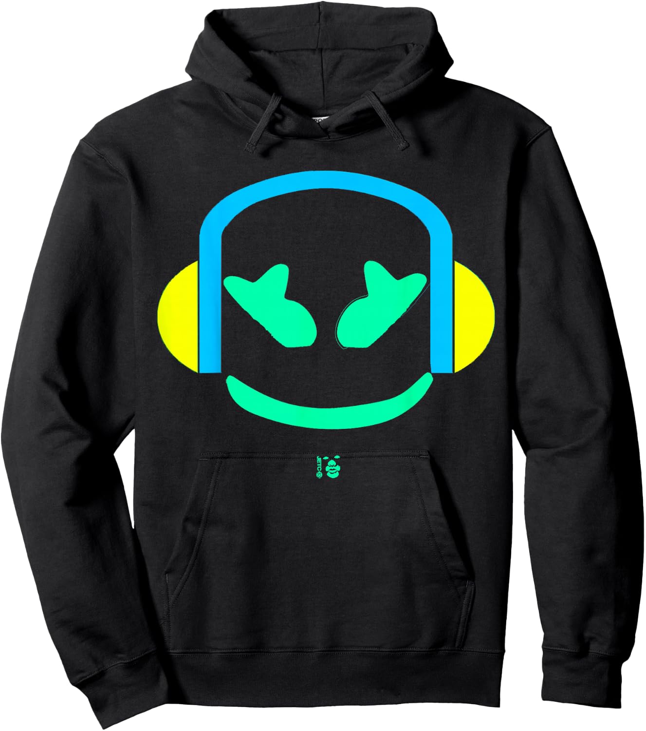 Funny DJ Mallow Face Hoodie - Hoodie | Black