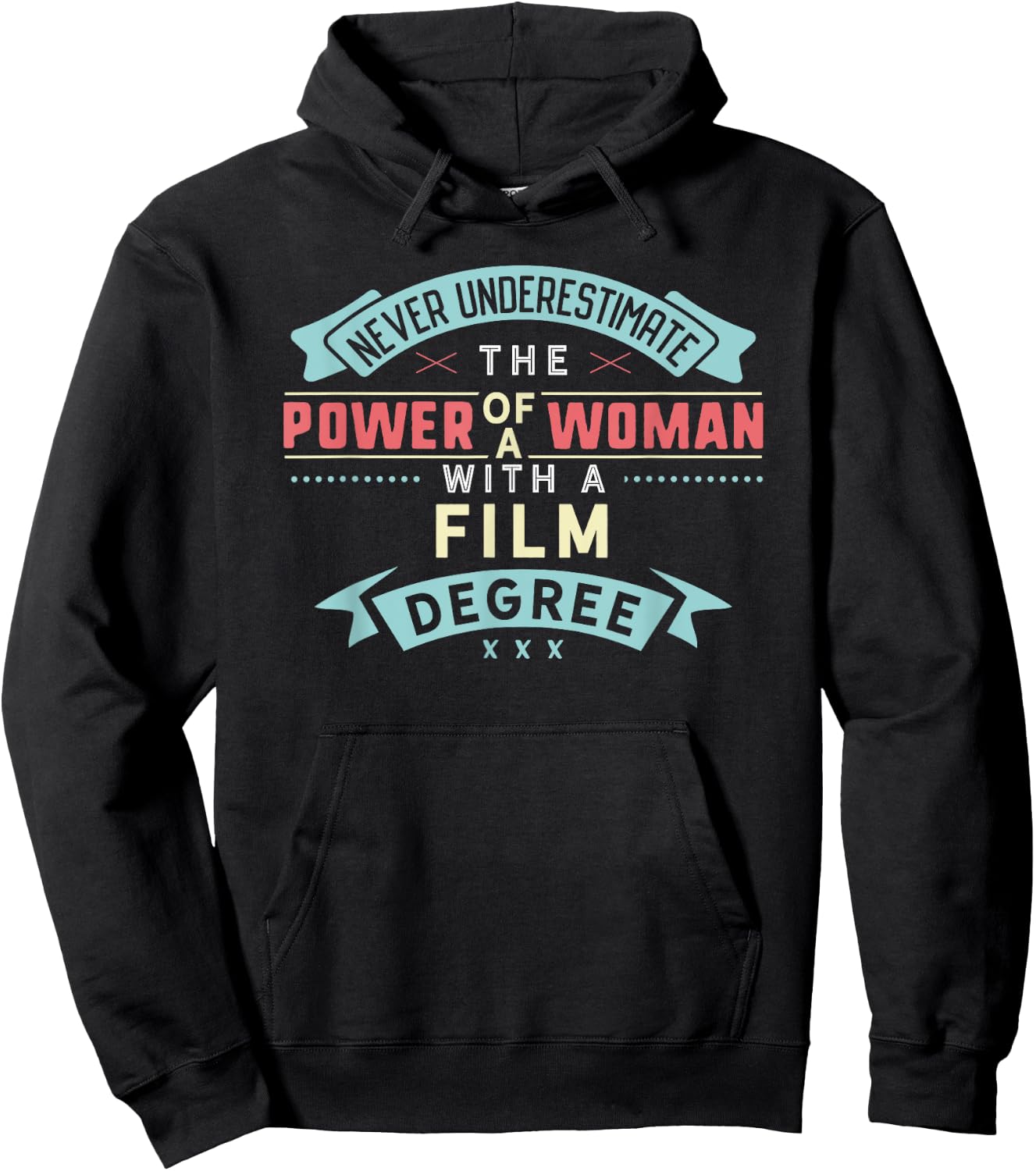 Funny Film Degree Major Shirt Strong Woman Graduation Gift Hoodie - Hoodie | Black