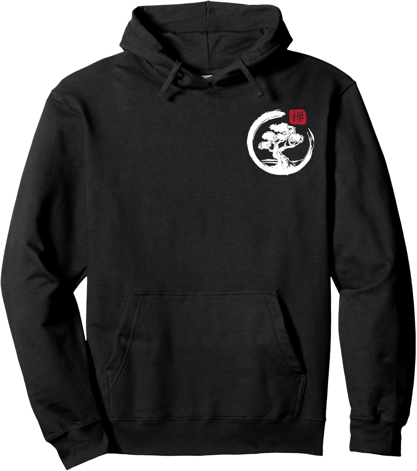 Japanese Enso Circle Bonsai Tree Zen Master Buddha Hoodie - Hoodie | Black