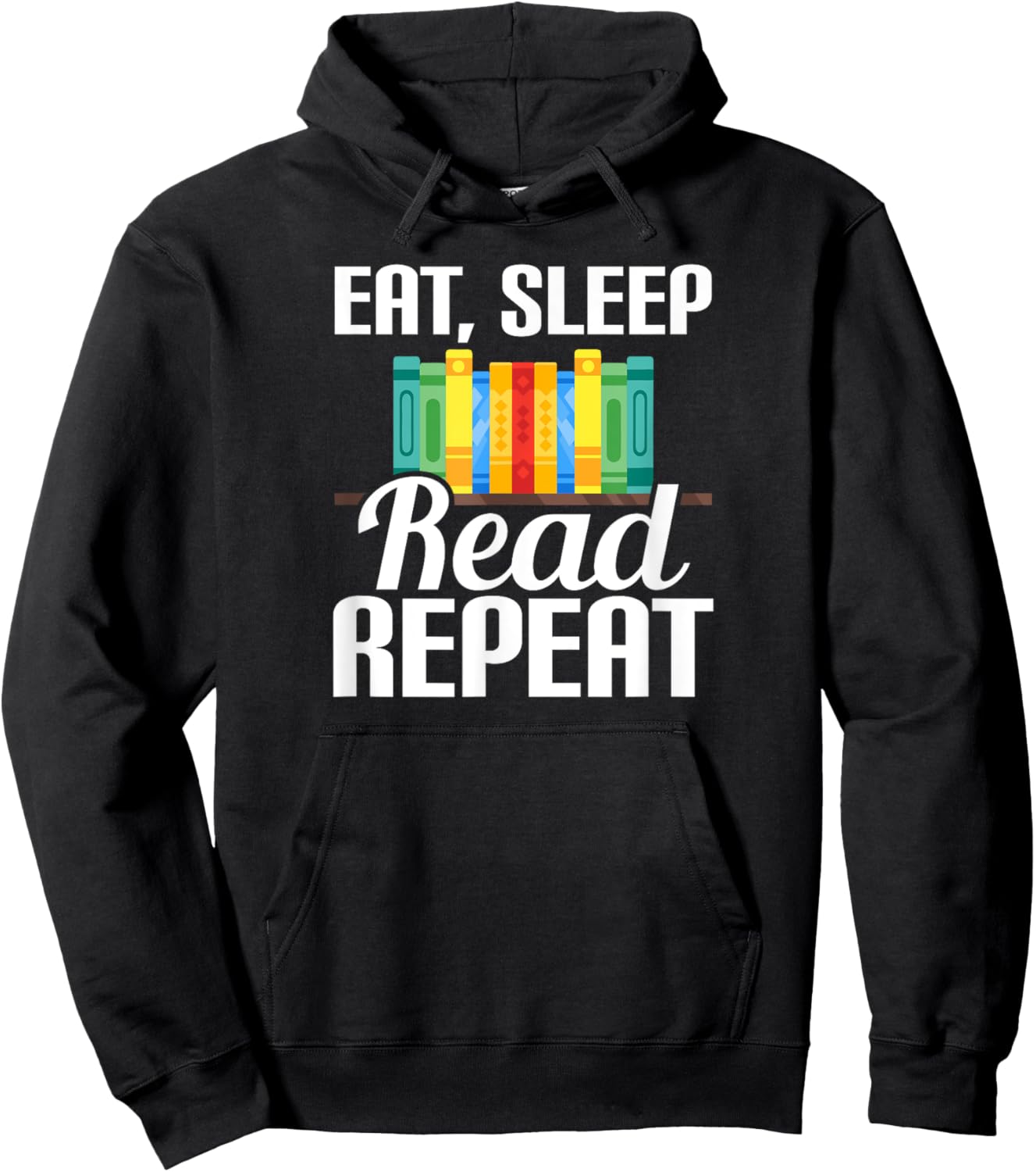 Eat, Sleep, Read Repeat Hoodie - Hoodie | Black
