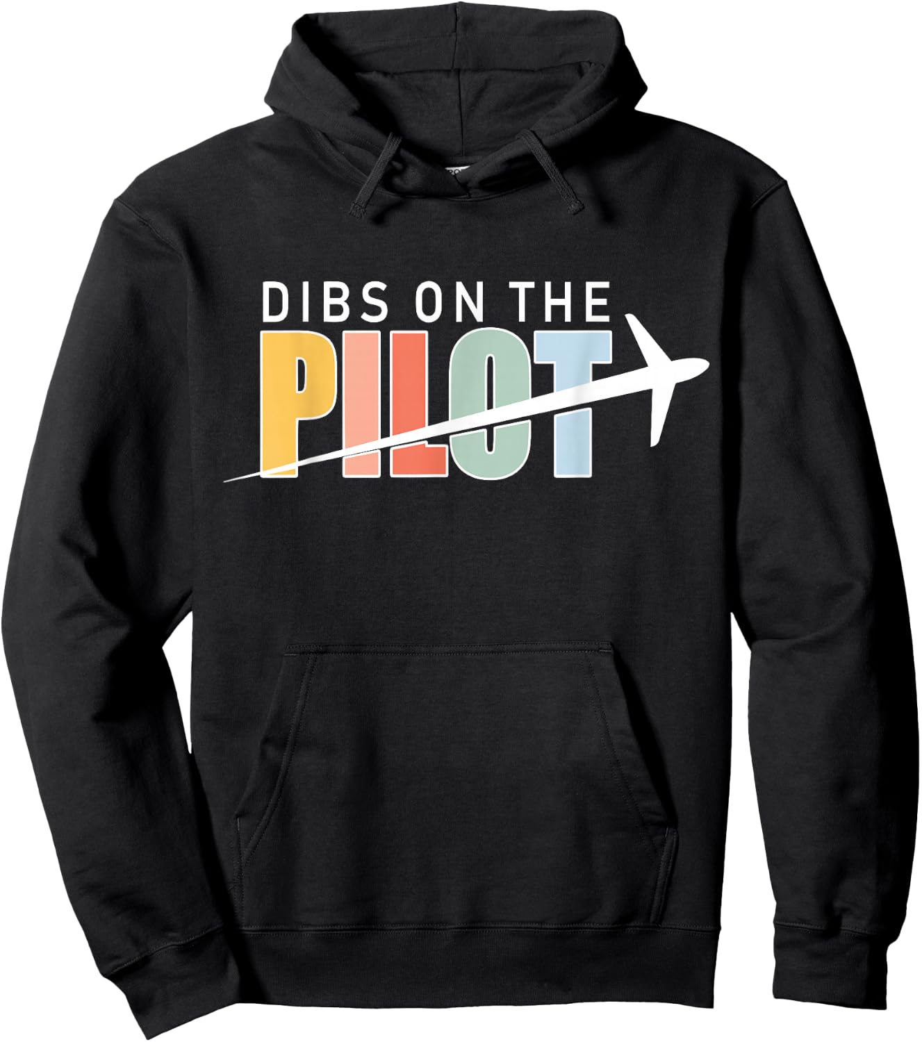 Funny Aviation Airplane Lover Pilot Wife Dibs On The Pilot Hoodie - Hoodie | Black