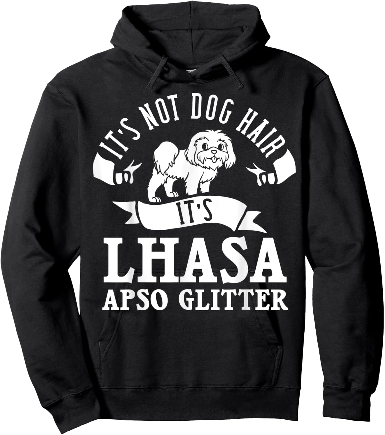 Lhasa Apso Dog Gift Puppies Owner Lover Hoodie - Hoodie | Black