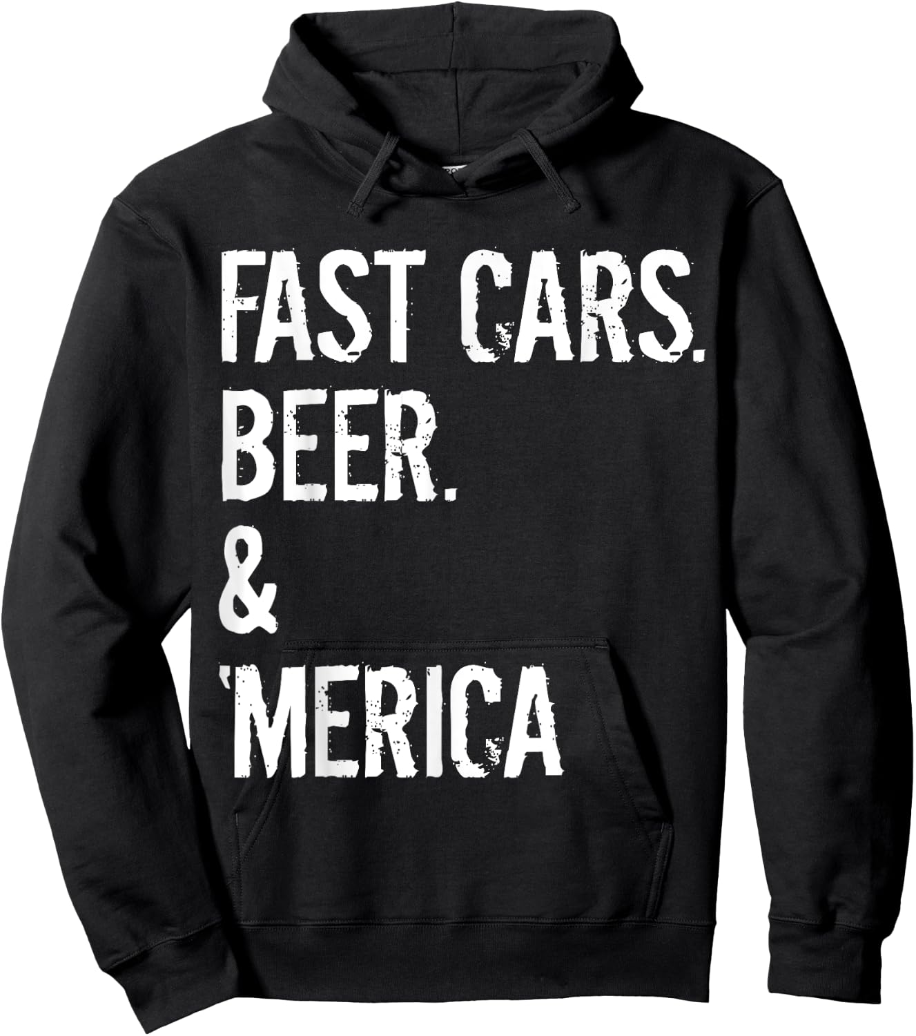 Classic Car Lover Muscle Car Dad FAST CARS BEER AMERICA Hoodie - Hoodie | Black