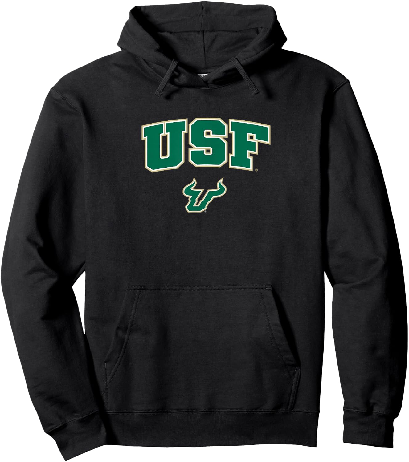University of South Florida USF Bulls Arch Logo Hoodie - Hoodie | Black